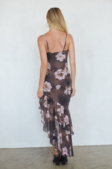 Stormi Mesh Floral Midi Dress