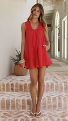 Vika Mini Dress - Red