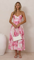 Dallas Maxi Dress - Pink Floral