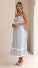 Seraphina Maxi Dress - Blue/White