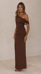 Lolita Maxi Dress - Coffee