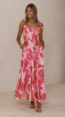 Maille Tiered Maxi Dress - Rosalie Print