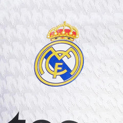 adidas Valverde Real Madrid Authentic Home Jersey w/ La Liga Patches 24/25 (White/Black)