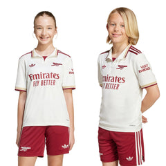 adidas Youth Arsenal Third Jersey 25/26 (White/Burgundy)