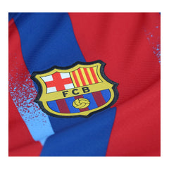 Nike Youth Lamine Yamal FC Barcelona 4th Soccer Jersey 25/26 (Gym Blue/Salsa Red)