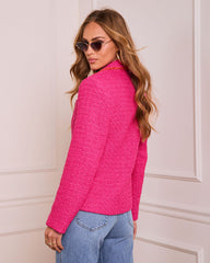 Sweet Talks Tweed Contrast Trim Jacket