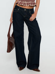 Tidal Wave Low Rise Straight Leg Jeans Raw Denim