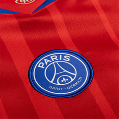 Nike Men's Paris Saint-Germain Vitinha T90 Third Jersey w/ Champions League Patches 25/26 (Sport Red/Hyper Royal)