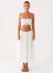 Evi Halterneck Top - Ivory