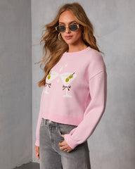 Martini Glass Graphic Knit Sweater