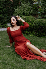 Giselle Maxi Dress | Brick