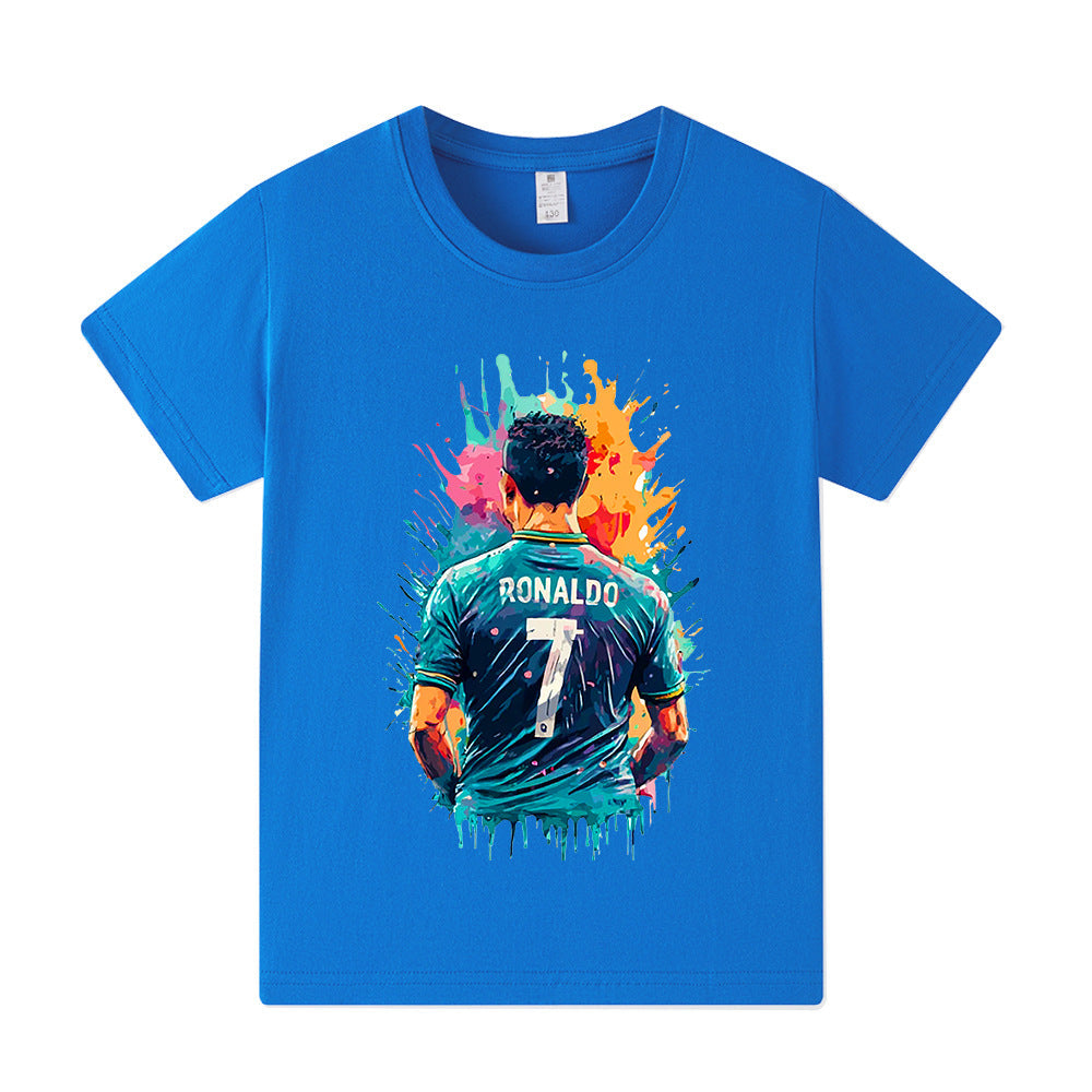 Kids’ Ronaldo Football Design T-Shirt – Multiple Variants