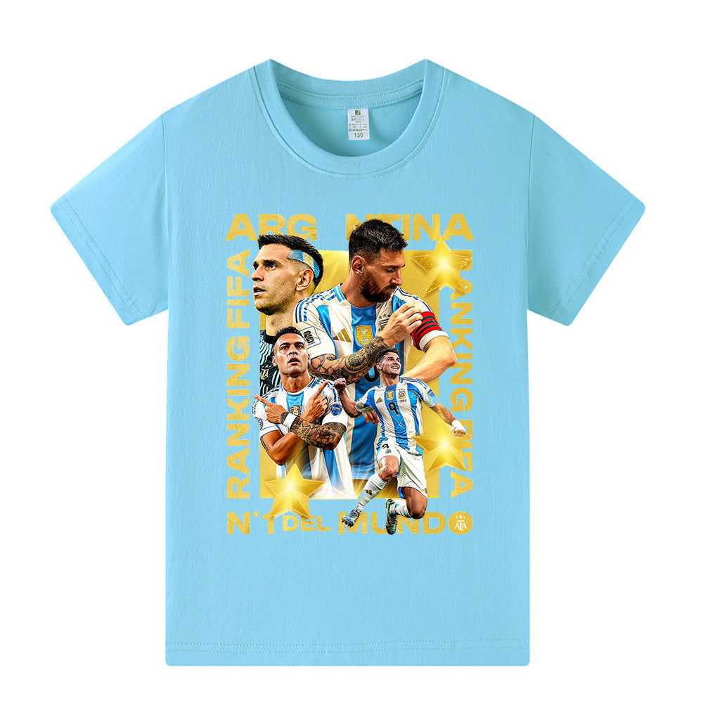 Lionel Messi Argetina Kids’ Football Style T-Shirt - Multiple Variants