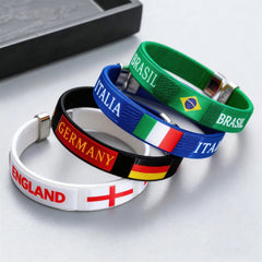 National Football Team Fan Bracelet – Flag Wristband - Multiple Options