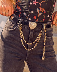 Easy Lover Heart Chain Detail Belt