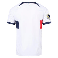 Nike Paris Saint-Germain Away Jersey w/ Ligue 1 Patch 23/24 (White/Midnight Navy)
