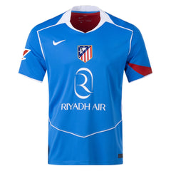 Nike Men's Atletico Madrid Antoinne Griezmann T90 Third Jersey La Liga Patch 25/26 (Photo Blue/Sport Red)