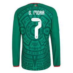 adidas Men's G. Mora Mexico Long-Sleeve Authentic Home Jersey 2026 (Bold Green)