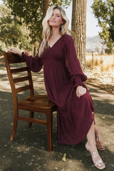 Lainey Smocked Dotted Midi Dress | Mulberry