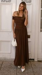 Manalla Maxi Dress - Brown