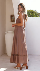 Sandra Maxi Dress - Brown