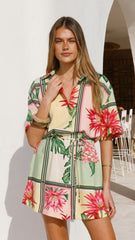 Tarika Mini Dress - Tropical Bloom