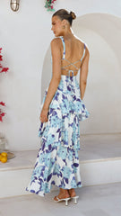Stasie Maxi Dress - Blue Floral