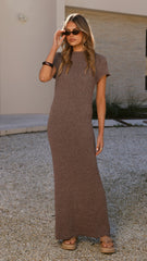 Valise Maxi Dress - Brown Marle