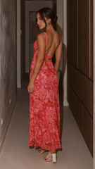 Margo Midi Dress - Pink Floral