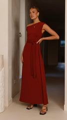 Gemma Maxi Dress - Burgundy