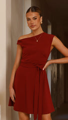 Gem Mini Dress - Burgundy