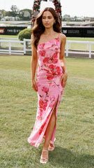 Karalina Maxi Dress - Pink Floral