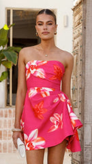 Hanae Mini Dress - Pink Floral