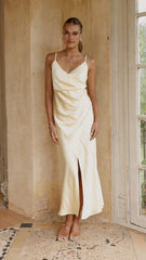 Elsa Midi Dress - Yellow