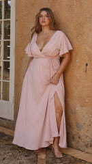 Charlize Maxi Dress - Dusty Pink
