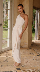 Clara One Shoulder Maxi Dress - Ivory