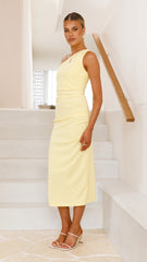 Alaina Midi Dress - Yellow