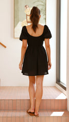 Sahirah Mini Dress - Black