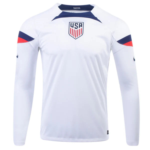 Nike United States Home Long Sleeve Jersey 22/23 (White/Loyal Blue)