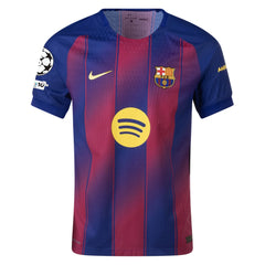 Nike Barcelona Authentic Home Jersey w/ Champions League Patches 25/26 (Deep Royal Blue/Midwest Gold)
