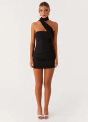 Breaking News Mini Dress - Black