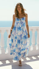 Millie Maxi Dress - Ocean Bloom