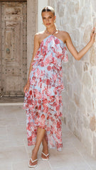 Soho Maxi Dress - Pink Floral