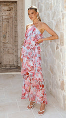 Soho Maxi Dress - Pink Floral