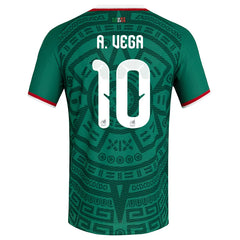adidas Men's A. Vega Mexico Authentic Home 2026 World Cup Jersey (Bold Green)