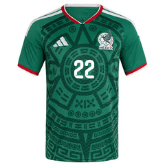 adidas Men's H. Lozano Mexico Authentic Home 2026 World Cup Jersey (Bold Green)