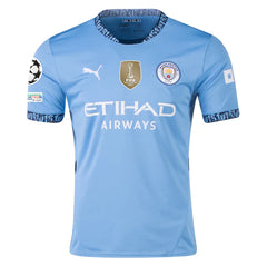 Puma Manchester Phil Foden Home Jersey w/ Champions League + Club World Cup Patch 24/25 (Team Light Blue/Marine Blue)