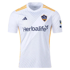 adidas LA Galaxy Riqui Puig Home Jersey w/ MLS + Apple TV Patches 24/25 (White/Yellow/Navy)