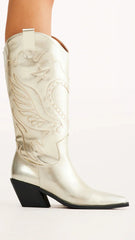 Everlyn Boots - Gold Metallic