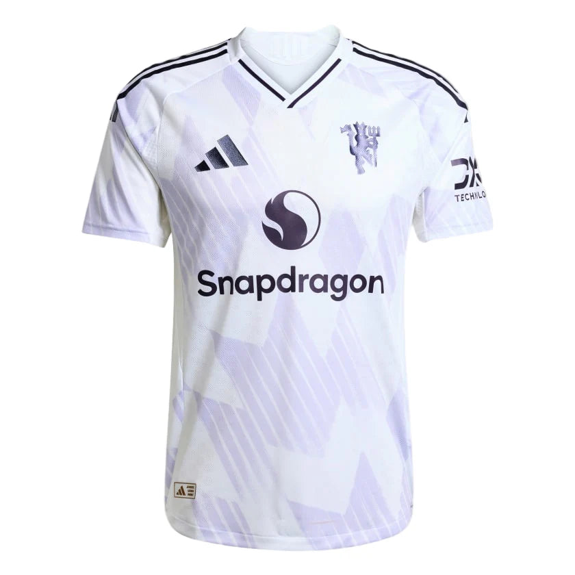 adidas Men's Manchester United 25/26 Authentic Away Jersey (White/Purple)